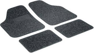 Trade Shop Trade Shop - Tappetini Auto Moquette 4 Pezzi Con Antiscivolo E Battitacco Salvascarpa
