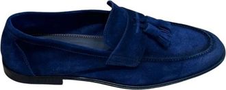 Corvari Klassieke Leren Mocassin Schoenen - Heren - Loafers - Blauw - 41 EU - Schoenen