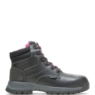 Wolverine Womens Piper Waterproof Composite-Toe 6 Work Boot In Black