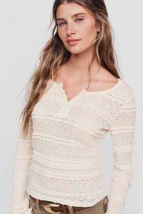 Sanctuary Lovely Lace Henley Top