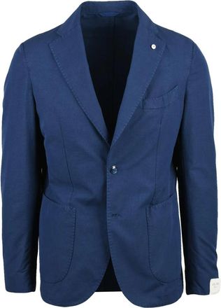 L.B.M. 1911 Sfiancato Jacket - Heren - Blazers - Blauw - 3XL - Katoen - Jassen