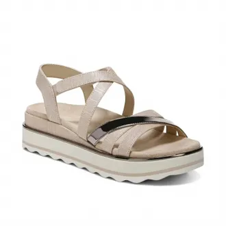 Vionic Womens Kellyn Sandal In Met Linen