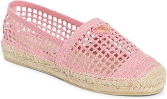 Prada Crochet Espadrille in Begonia at Nordstrom, Size 10Us