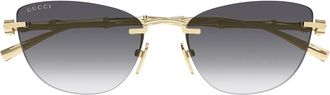 Gucci Sunglasses Gg2063 S 001 Gold/Grey Women