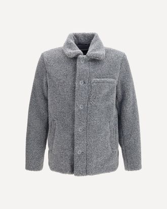 Herno M&eacute;lange teddy-effect Jacket Male 44