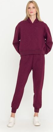 Generation Love Renae Compact Crystal Hoodie in Red at Nordstrom, Size Xx-Small