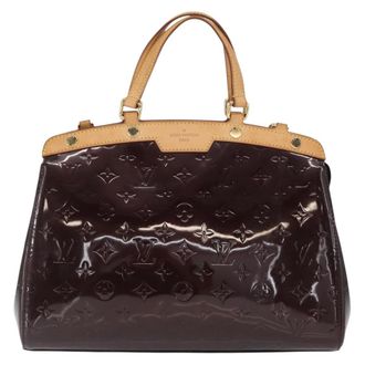 Louis Vuitton Brea Handbag Monogram Vernis Burgundy Patent_Leather Handbag (Pre-Owned)