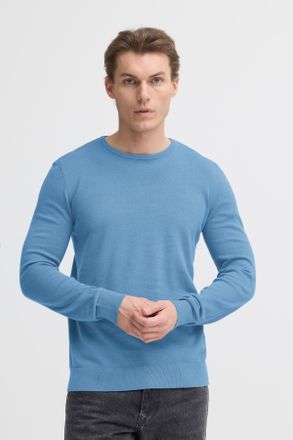 Blend Strickpullover BLEND BHBRAY CREW KNIT, Herren, Gr. XXL, copen blau, Strick, Obermaterial: 100% Baumwolle, unifarben, regular fit, Rundhals, Rippb&uuml;ndch