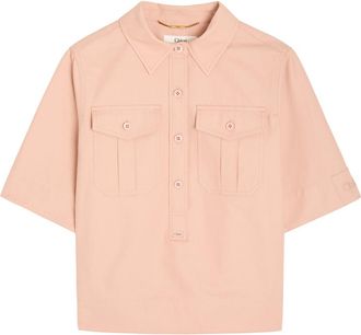 Chlo&eacute; Cotton-twill Shirt - Light Pink - 40 (UK12 / M)