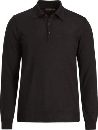 Oscar Jacobson Navy Polo Sweater Jassen - Heren - Polos - Blauw - 2XL - Tops