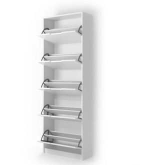 Vicco Zapatera abatible Luca, Blanco, 22 x 169 cm 5 compartimentos