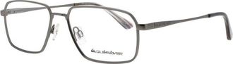 Quiksilver Mens Gunmetal Rectangular Eyeglass Frames Quiksilver-Qs1014-Mgun-54