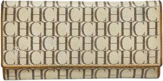 Carolina Herrera Pre-owned Wallets, female, White, Size: ONE SIZE Pre-owned Canvas Wallet