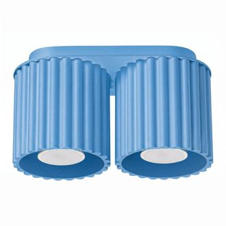 Sollux Lighting Plafone azul claro aluminio alt. 12 cm