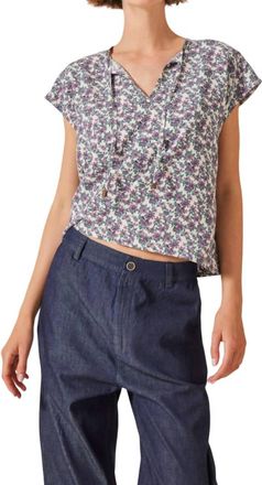 Celina Moon Lavender Ruffle Blouse