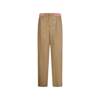 Palm Angels Heren, Broeken, Beige, Maat: XL