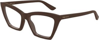 Alexander McQueen Am 0536O Cat Eye Frame - Dames - Brillen - Bruin - 54 MM - Accessoires