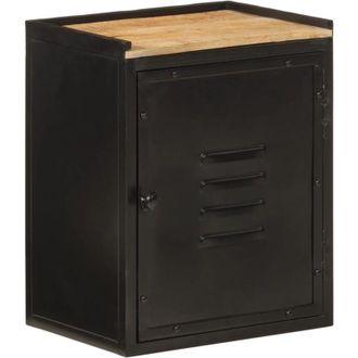 vidaXL vidaXL Mobile da Bagno 40x30x50 cm in Ferro e Legno Massello di Mango