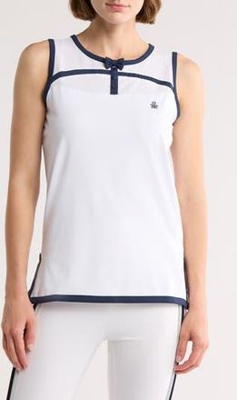 Original Penguin Bow Mixed Media Tank in Bright White at Nordstrom Rack, Size X-Small