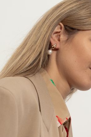 Jimmy Choo London Earrings With Pendant, Womens, Gold