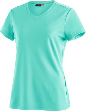 Maier Sports Funktionsshirt MAIER SPORTS Trudy, Damen, Gr. 36, blau (hellt&uuml;rkis), 100% Polyester, Rundhals, Shirts Funktionsshirt, Damen T-Shirt, Kurzarmshirt f&uuml;r 