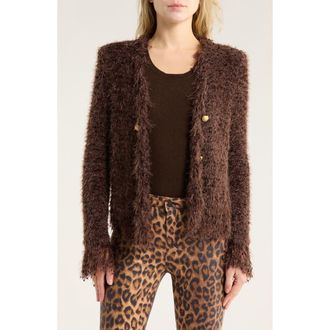 L'agence Knit Cardigan in Chocolate Ganache at Nordstrom Rack, Size Large