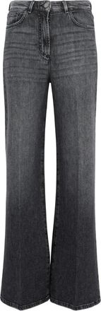 Seventy Grijze Katoenen Jeans Aw 24 - Dames - Flared Jeans - Grijs - S - Katoen - Jeans