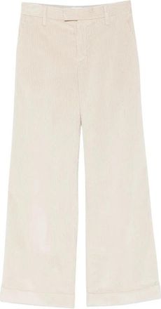 Brunello Cucinelli Wijde broek - Dames - Wijde Broeken - Beige - M - Broeken