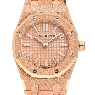 Audemars Piguet Royal Mini Frosted Rose Gold Dial Ladies Watch 67630OR.GG.1312OR.01