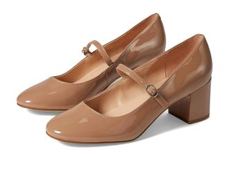 Bandolino Cariann High Womens Heels Medium Natural Patent : 9.5 M, Leather