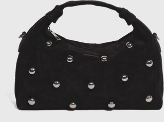 N&uacute;noo Dandy Rivet Suede Zwart Tas