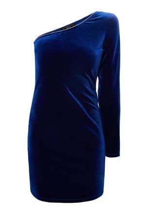 Faina Mini-jurk met &eacute;&eacute;n schouder Dames blauw