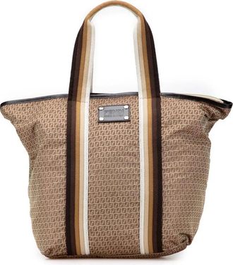 Fendi Pre-owned Tote Bags, female, Brown, Size: ONE SIZE Pre-owned Carry All Tote