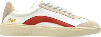 Dsquared2 Panelled Lace-up Sneakers - Heren - Sneakers - Wit - 43 EU - Leer - Schoenen
