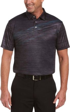 PGA TOUR Textured Polo Shirt In Caviar