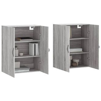 Berkfield Home Wall Mounted Cabinets 2 pcs Grey Sonoma Engineered Wood