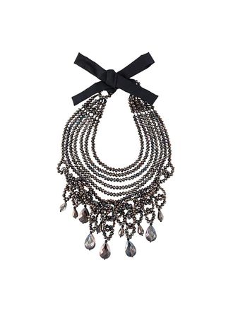 Night Market beaded necklace - Brown