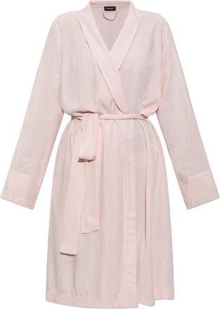 Emporio Armani Bloemenprint Kimono - Dames - Badjassen - Roze - S/M - Nachtkleding