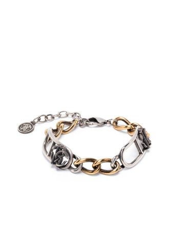Roberto Cavalli Bracciale a catena con monogramma - Argento