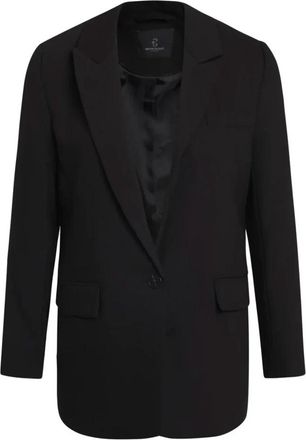 Bruuns Bazaar Klassieke Zwarte Blazer met Zakken - Dames - Blazers - Zwart - S - Polyester - Jassen