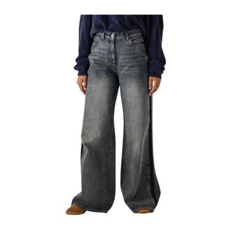 Nukus Nukus, Jeans, Dames, Blauw, M, Denim, Ruby Pants Denim, Stijlvolle Straight Leg Jeans