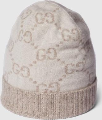 Gucci GG Cashmere Jacquard Hat, Neutral