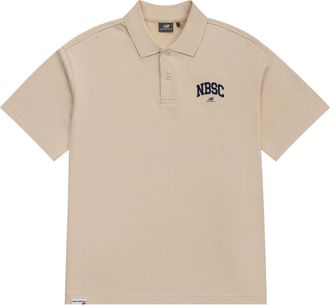 New Balance Logo Polo Tee Asia Sizing Beige 5FD25363-CRE