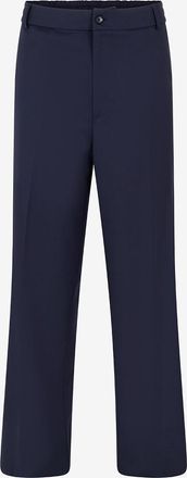 Moncler Gerade Woll-Twill-Hose mit Lederpatch