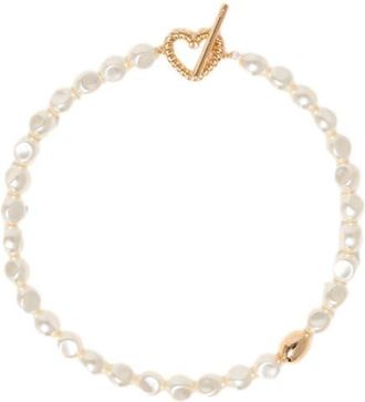 Maje Pearl choker necklace in Gold at Nordstrom