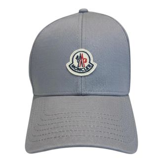 Moncler Accessoires, Heren, Grijs, ONE Size, Katoen, Monogram Baseball Cap