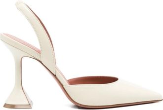 Amina Muaddi Dames, Schoenen, Beige, Maat: 37 1/2 EU Leer