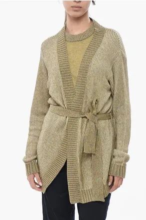 Woolrich Linen and Cotton Cardigan with Belt size L