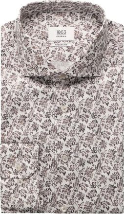 Eterna Cr&egrave;me Overhemd Lange Mouw 2618 X682 - Heren - Casual Overhemden - Veelkleurig - 4XL - Overhemden