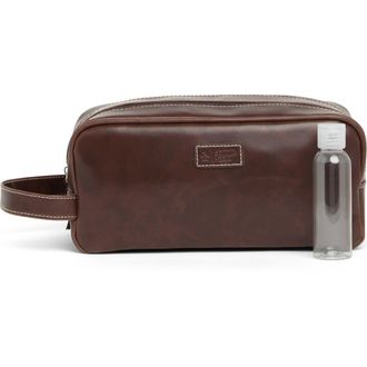 Original Penguin Double Zip Travel Dopp Kit in Brown at Nordstrom Rack